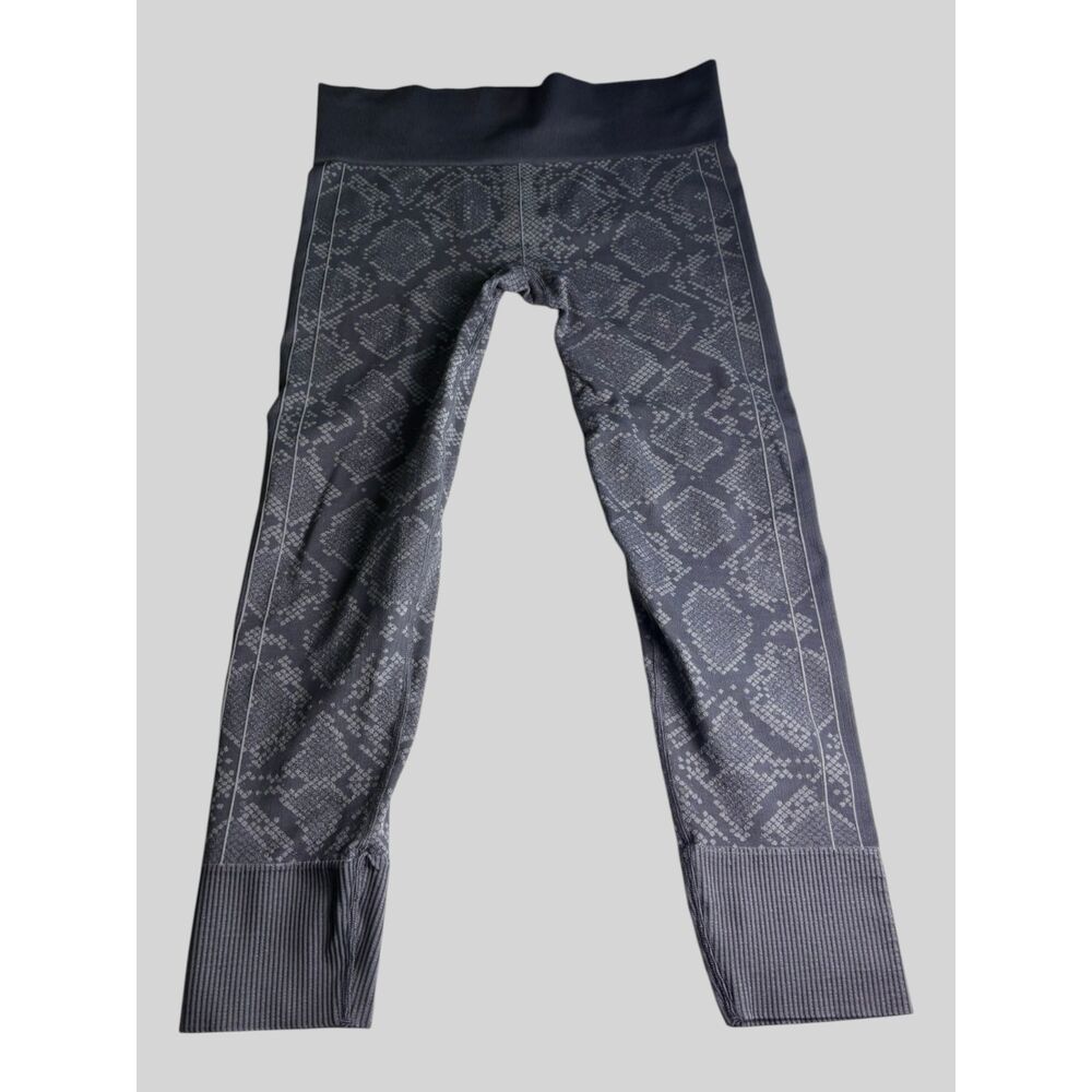 Lululemon Ebb to Street Snakeskin Leggings Gray Estimated Size 6